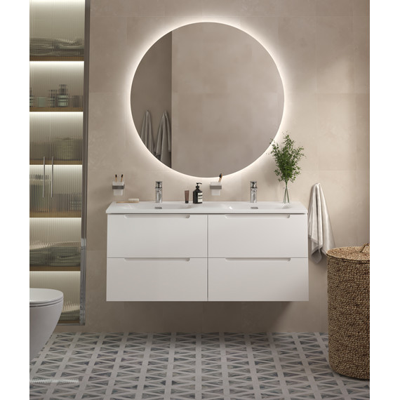 Тумба подвесная с раковиной BelBagno ETNA-1200-4C-SO-2-BL 120 см (раковина BB-8099-120-2) Bianco Lucido, Цвет фасада: Bianco Lucido - фото 8