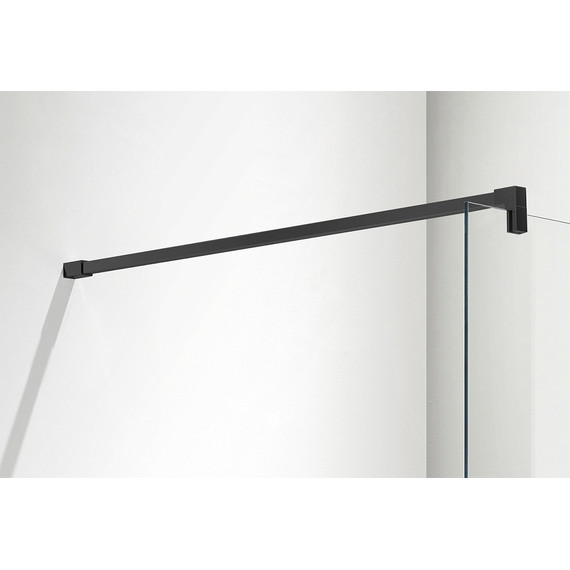 Душевая перегородка Azario Chicago Walk-in 100 см AZ-NAR6310 1000 Black (стекло 8 мм) с кронштейном в комплекте, чёрный/прозрачное - фото 3