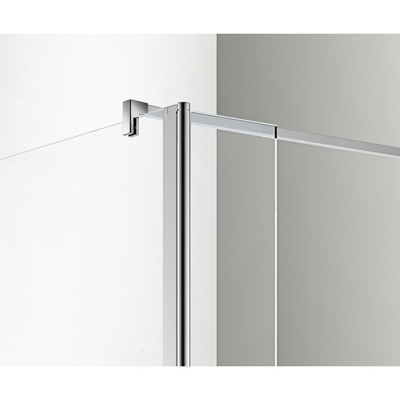 Душевая перегородка Azario Chicago 90 см AZ-NAR6321 900 (стекло 8 мм) с кронштейном в комплекте, хром/прозрачное - фото 3