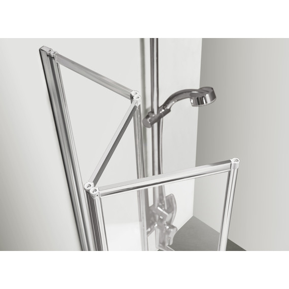 Шторка для ванны Azario Preston 110x150 см AZ-NFC6433 1100, хром/прозрачное - фото 3