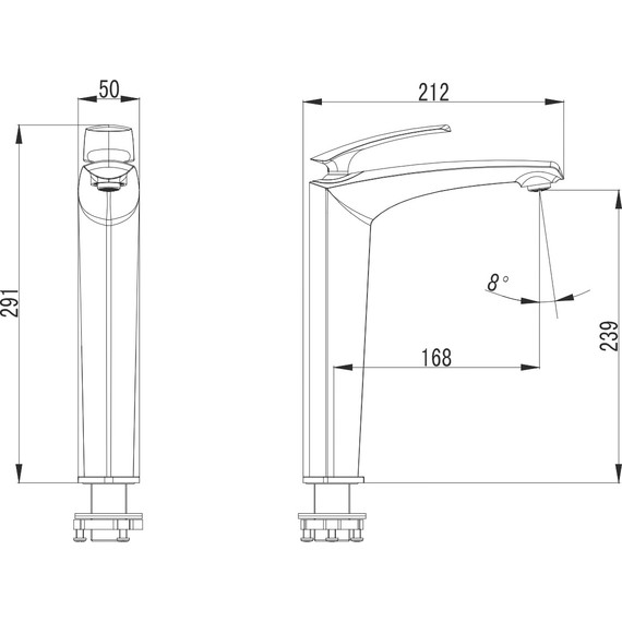 Смеситель для раковины высокий Azario Reuleaux AZ-VMF168U96C - фото 2
