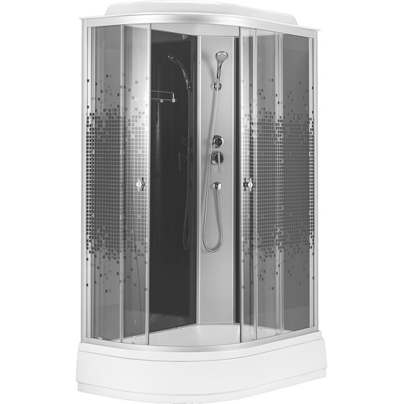 Душевая кабина Loranto 120х80 см CS-1200-13ТМ/М R, хром/мозаика - фото 