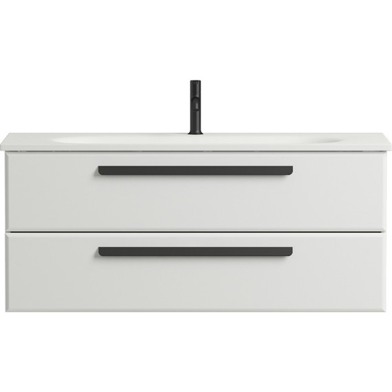 Тумба подвесная с раковиной Cezares ECO-1200-2C-SO-BO 120 см, Bianco Opaco - фото 