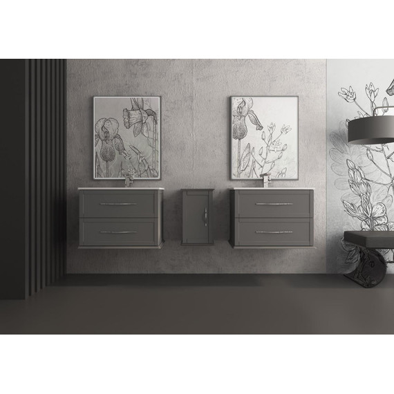 Тумба универсальная с раковиной Cezares 55242 75 см, Grigio Nuvola - фото 