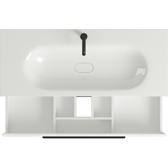 Тумба подвесная с раковиной Cezares ECO-1200-2C-SO-BO 120 см, Bianco Opaco - фото 9