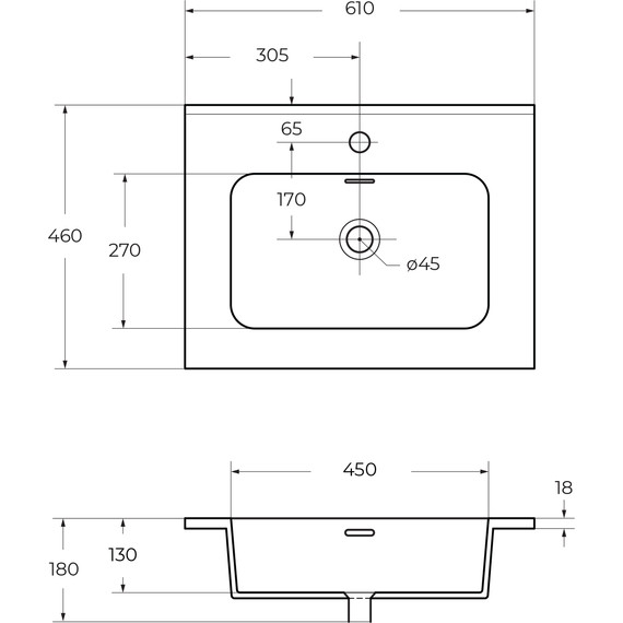 Тумба универсальная с раковиной Cezares 55329 60 см, Verde opaco - фото 3