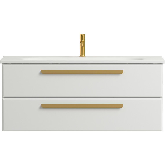 Тумба подвесная с раковиной Cezares ECO-1200-2C-SO-BO 120 см, Bianco Opaco - фото 4