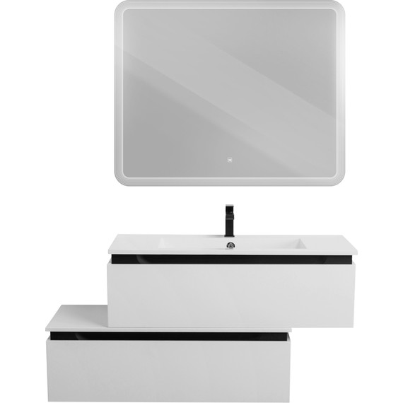 Тумба подвесная с раковиной Cezares SLIDER-1000-1C-SO-BO 100 см, Bianco Opaco - фото 14