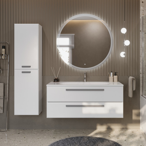 Тумба подвесная с раковиной Cezares ECO-1200-2C-SO-BO 120 см, Bianco Opaco - фото 11