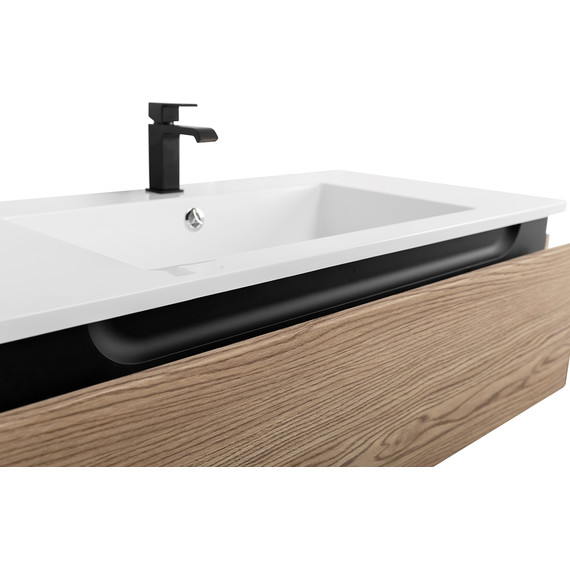 Тумба подвесная с раковиной Cezares SLIDER-1000-1C-SO-RT-P 100 см, дуб тангент - фото 12