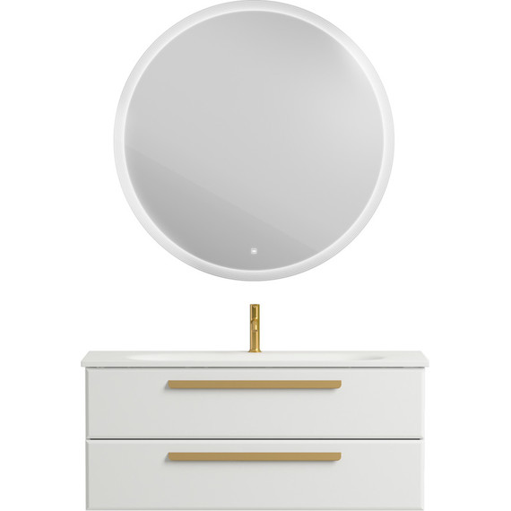 Тумба подвесная с раковиной Cezares ECO-1200-2C-SO-BO 120 см, Bianco Opaco - фото 6