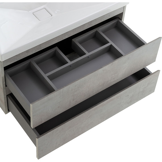 Тумба подвесная с раковиной Cezares MOLVENO-90-2C-SO-BET 90 см, Beton - фото, картинка 6 Тумба подвесная с раковиной Cezares MOLVENO-90-2C-SO-BET 90 см, Beton - фото 6