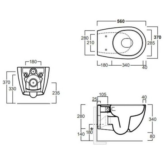 Унитаз подвесной безободковый Simas Vignoni VI18VERT (система смыва Торнадо) moka matt, Цвет производителя: коричневый - фото 2
