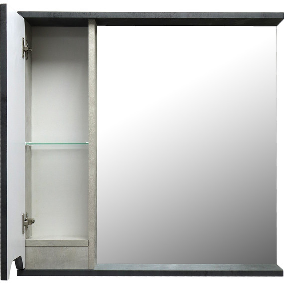 Зеркало-шкаф Loranto Florena 70 см CS00090036, темный бетон - фото 5