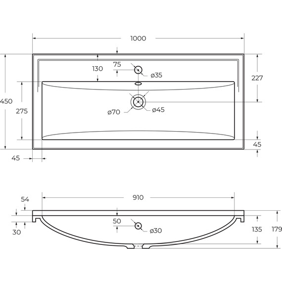 Тумба подвесная с раковиной Cezares GIUBILEO-N-100-1C-SO-BL 100 см, Bianco Lucido - фото 14
