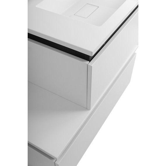 Тумба подвесная с раковиной Cezares SLIDER-800-1C-SO-BO 80 см, Bianco Opaco - фото 8