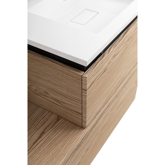 Тумба подвесная с раковиной Cezares SLIDER-800-1C-SO-RT-P 80 см, дуб тангент - фото 9