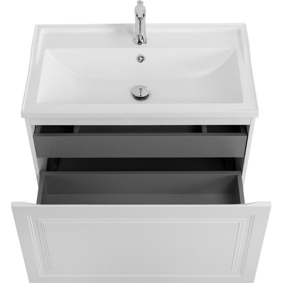 Тумба подвесная с раковиной Cezares GIUBILEO-N-80-1C-SO-BL 80 см, Bianco Lucido - фото 6