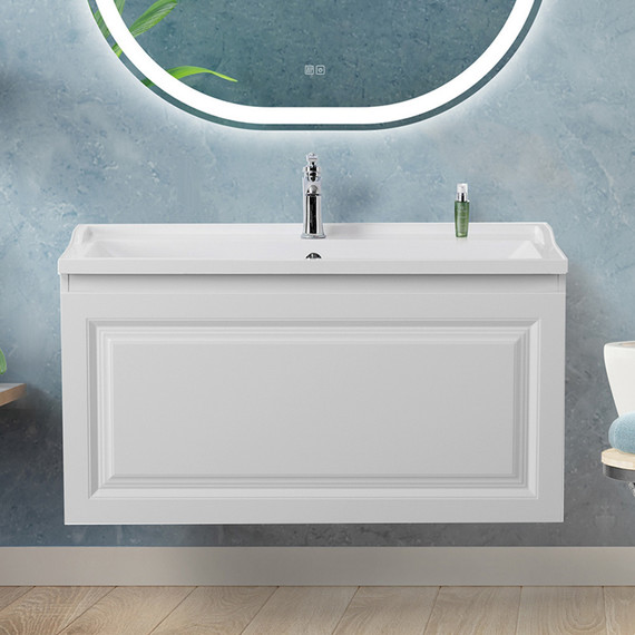 Тумба подвесная с раковиной Cezares GIUBILEO-N-100-1C-SO-BL 100 см, Bianco Lucido - фото 10