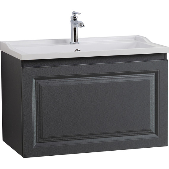 Тумба подвесная с раковиной Cezares GIUBILEO-N-80-1C-SO-TIT-P 80 см, титан - фото 2