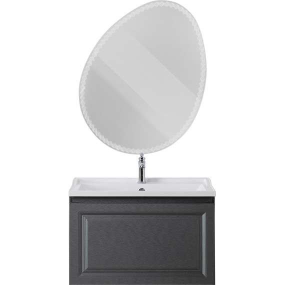 Тумба подвесная с раковиной Cezares GIUBILEO-N-80-1C-SO-TIT-P 80 см, титан - фото 12