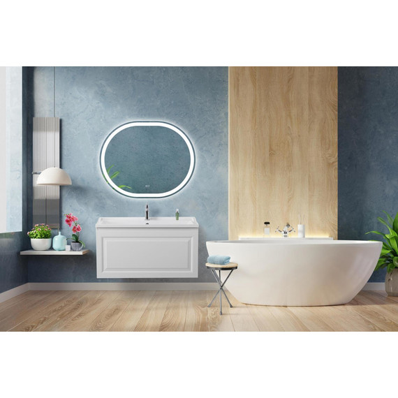 Тумба подвесная с раковиной Cezares GIUBILEO-N-100-1C-SO-BL 100 см, Bianco Lucido - фото 11