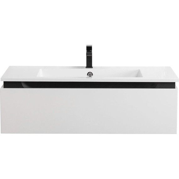 Тумба подвесная с раковиной Cezares SLIDER-1000-1C-SO-BO 100 см, Bianco Opaco - фото 