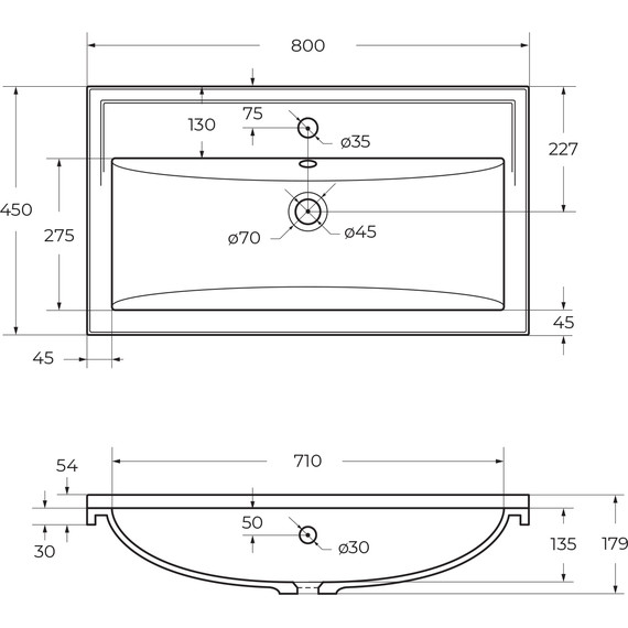 Тумба подвесная с раковиной Cezares GIUBILEO-N-80-1C-SO-TIT-P 80 см, титан - фото 14