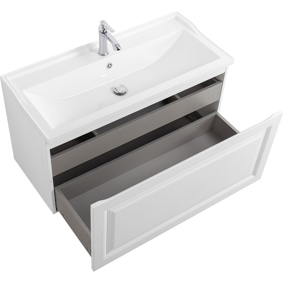 Тумба подвесная с раковиной Cezares GIUBILEO-N-100-1C-SO-FS-P 100 см, ясень брашированный - фото 3