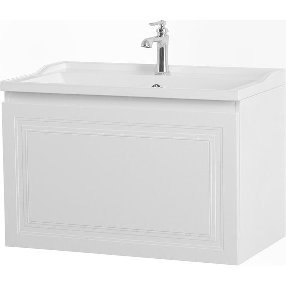 Тумба подвесная с раковиной Cezares GIUBILEO-N-80-1C-SO-BL 80 см, Bianco Lucido - фото 2