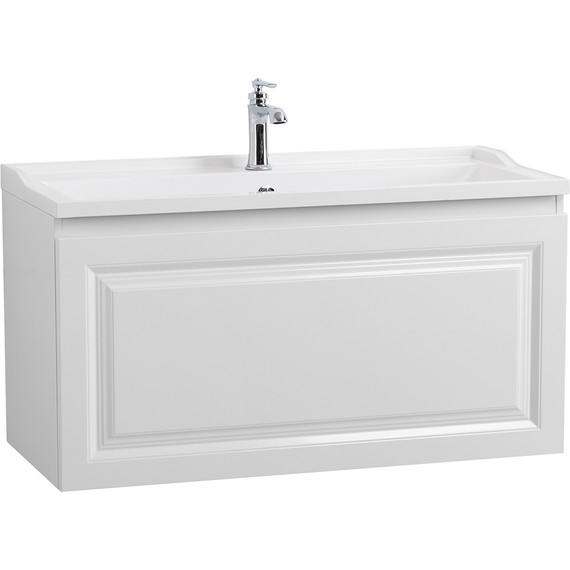 Тумба подвесная с раковиной Cezares GIUBILEO-N-100-1C-SO-BL 100 см, Bianco Lucido - фото 2