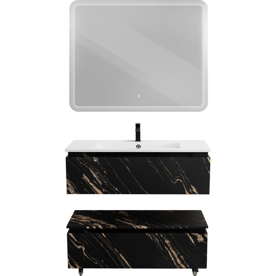 Тумба подвесная с раковиной Cezares SLIDER-1000-1C-SO-NF-P 100 см, чёрный фьюжн - фото 17