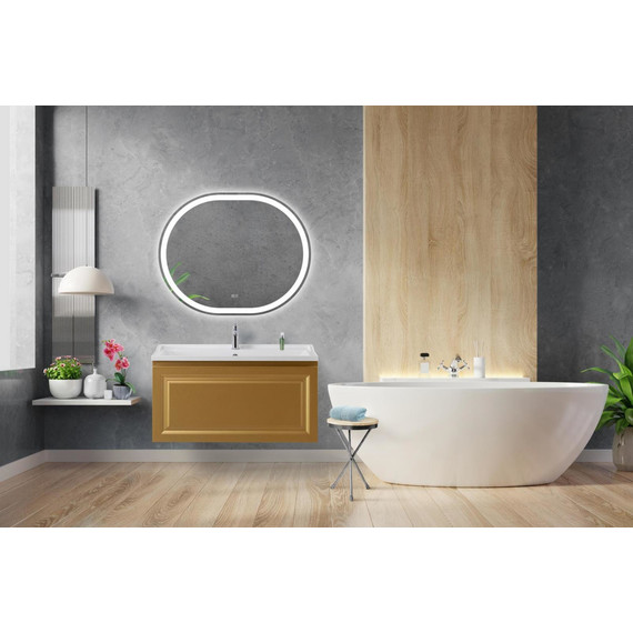 Тумба подвесная с раковиной Cezares GIUBILEO-N-100-1C-SO-BORO-P 100 см, брашированное золото - фото 12