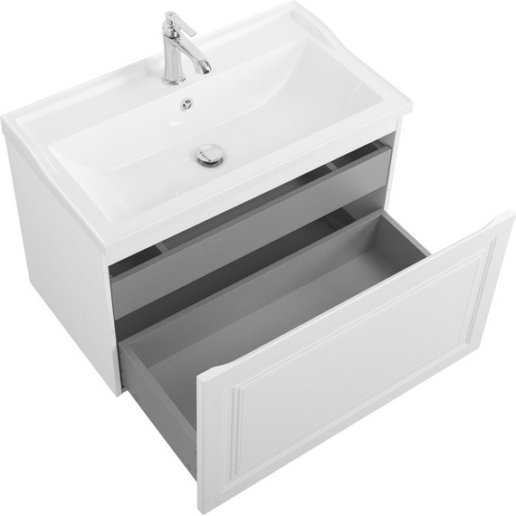 Тумба подвесная с раковиной Cezares GIUBILEO-N-80-1C-SO-FS-P 80 см, ясень брашированный - фото 3