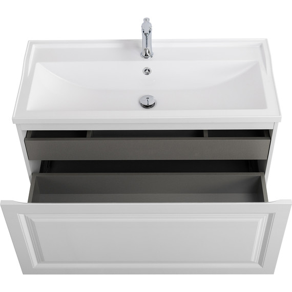 Тумба подвесная с раковиной Cezares GIUBILEO-N-100-1C-SO-BL 100 см, Bianco Lucido - фото 6