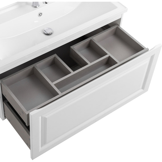 Тумба подвесная с раковиной Cezares GIUBILEO-N-100-1C-SO-FS-P 100 см, ясень брашированный - фото 6