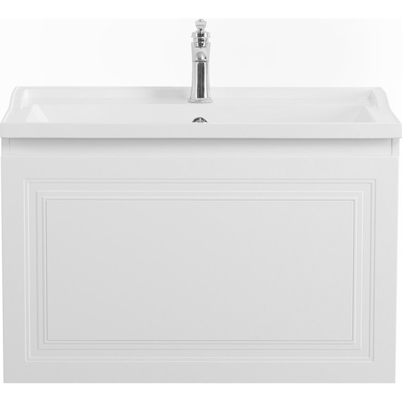 Тумба подвесная с раковиной Cezares GIUBILEO-N-80-1C-SO-BL 80 см, Bianco Lucido - фото 