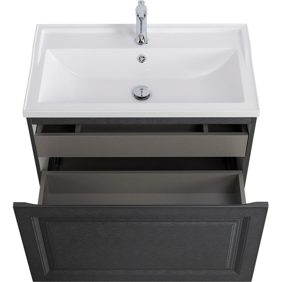 Тумба подвесная с раковиной Cezares GIUBILEO-N-80-1C-SO-TIT-P 80 см, титан - фото 6