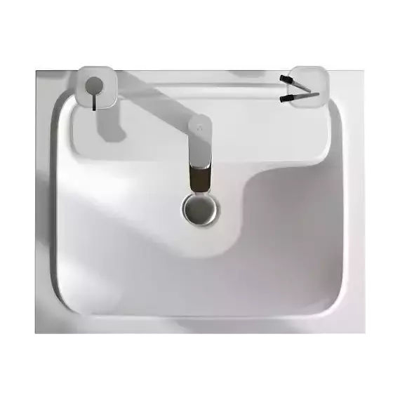 Тумба подвесная с раковиной AM.PM Func 60 см M8FFUX0602WM, белая матовая, Цвет фасада: белый матовый - фото 12