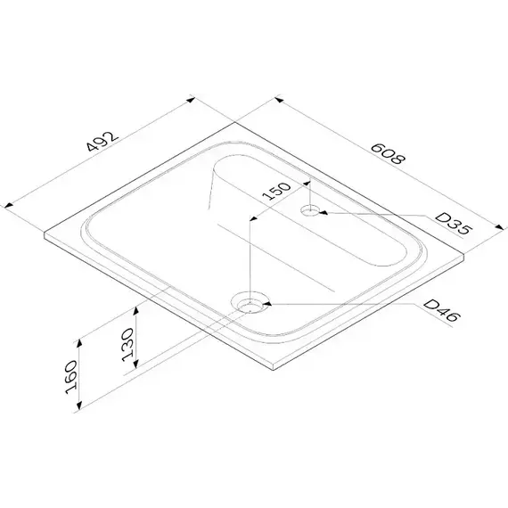 Тумба подвесная с раковиной AM.PM Func 60 см M8FFUX0602WM, белая матовая, Цвет фасада: белый матовый - фото 13