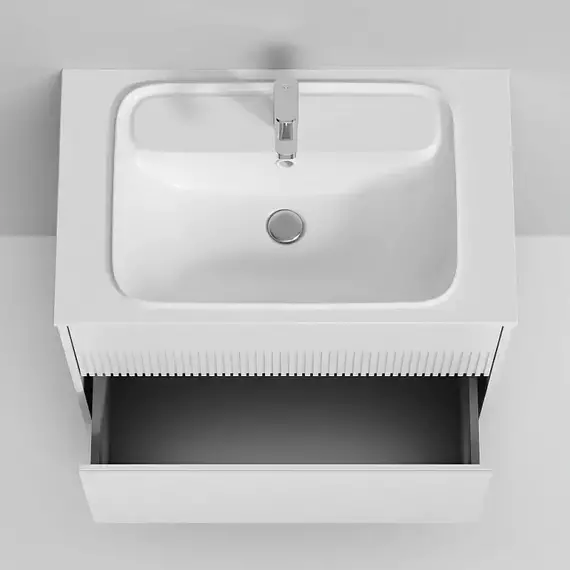 Тумба подвесная с раковиной AM.PM Func 80 см M8FFUX0802WM, белая матовая, Цвет фасада: белый матовый - фото 7