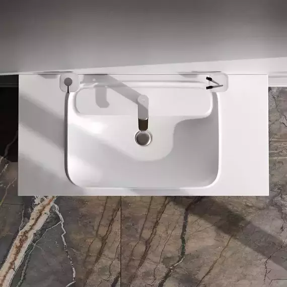 Тумба подвесная с раковиной AM.PM Func 100 см M8FFUX1002WM, белый матовый, Цвет фасада: белый матовый - фото 4