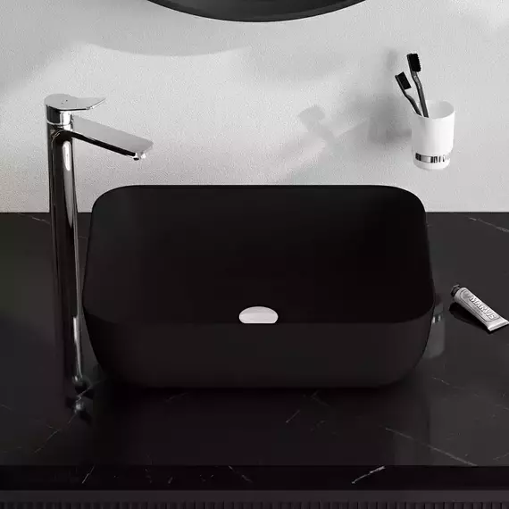 Раковина-чаша Am.Pm Func 51 см M8FWCC10510BM, чёрная матовая - фото 2