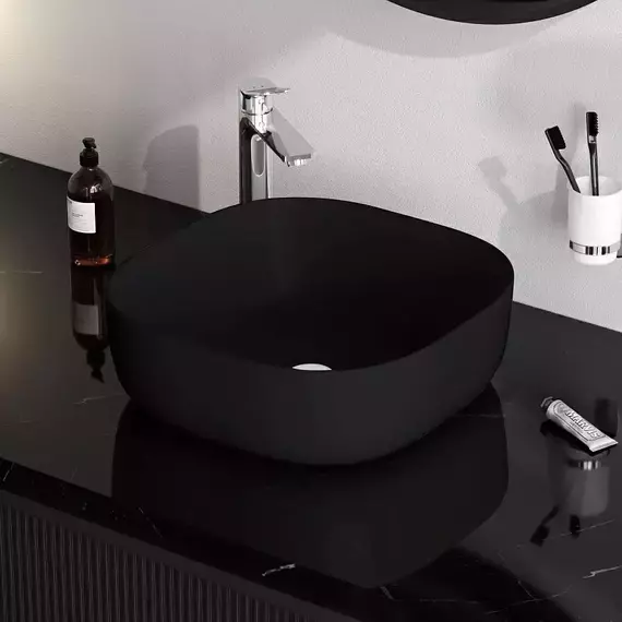 Раковина-чаша Am.Pm Func 43 см M8FWCC30430BM, чёрная матовая - фото 3