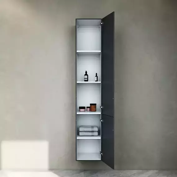 Пенал подвесной Am.Pm Gem 30 см M90CHR0306GM, графит - фото, картинка 2 Пенал подвесной Am.Pm Gem 30 см M90CHR0306GM, графит - фото 2