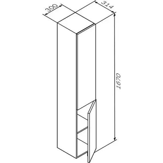 Пенал подвесной Am.Pm Gem 30 см M90CHR0306HF, орех - фото, картинка 6 Пенал подвесной Am.Pm Gem 30 см M90CHR0306HF, орех - фото 6