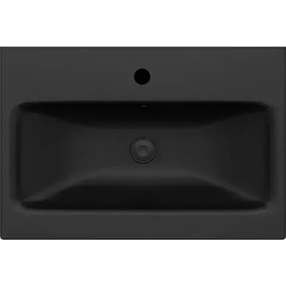 Тумба подвесная с раковиной AM.PM Gem 60 см M90FHX06022BM, чёрная матовая, Цвет фасада: чёрный матовый - фото, картинка 9 Тумба подвесная с раковиной AM.PM Gem 60 см M90FHX06022BM, чёрная матовая, Цвет фасада: чёрный матовый - фото 9