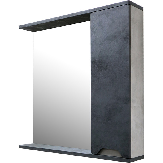 Зеркало-шкаф Loranto Florena 70 см CS00090037, темный бетон - фото 7