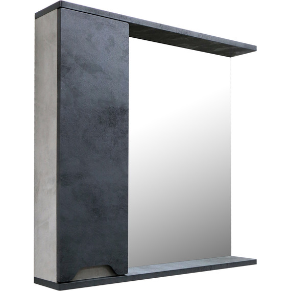 Зеркало-шкаф Loranto Florena 70 см CS00090036, темный бетон - фото 6