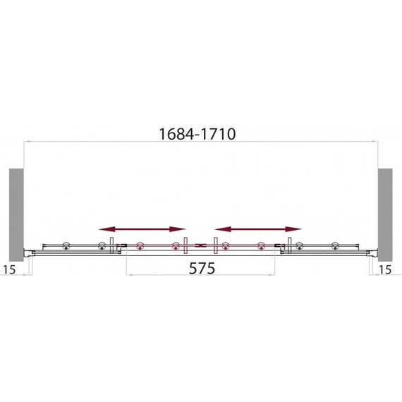 Шторка для ванны BelBagno 170 см UNO-VF-2-170/145-P-Cr, хром/текстурное - фото 6